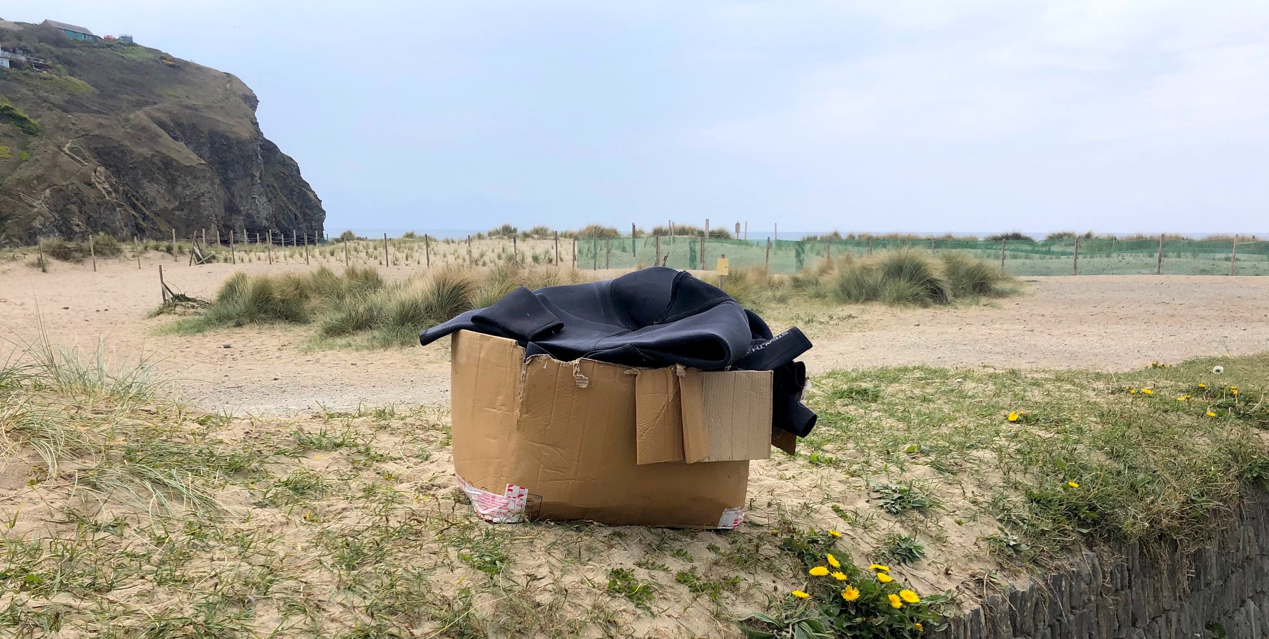 Wetsuit on beach